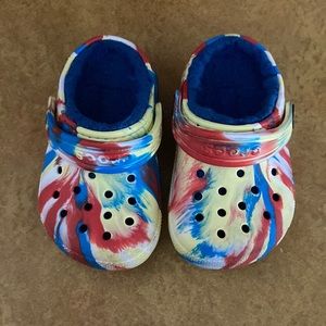Tie Dye Lined Crocs